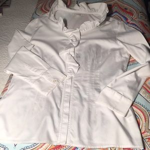 “Banana Republic” Ruffeled Cotton/Spandex Blouse!